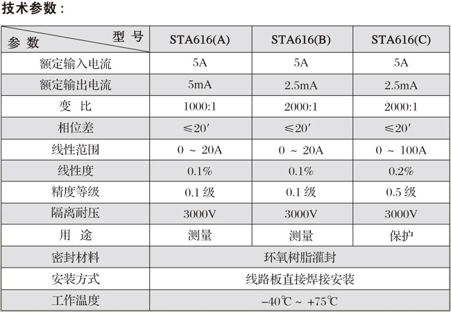 STA616系列精密電流互感器